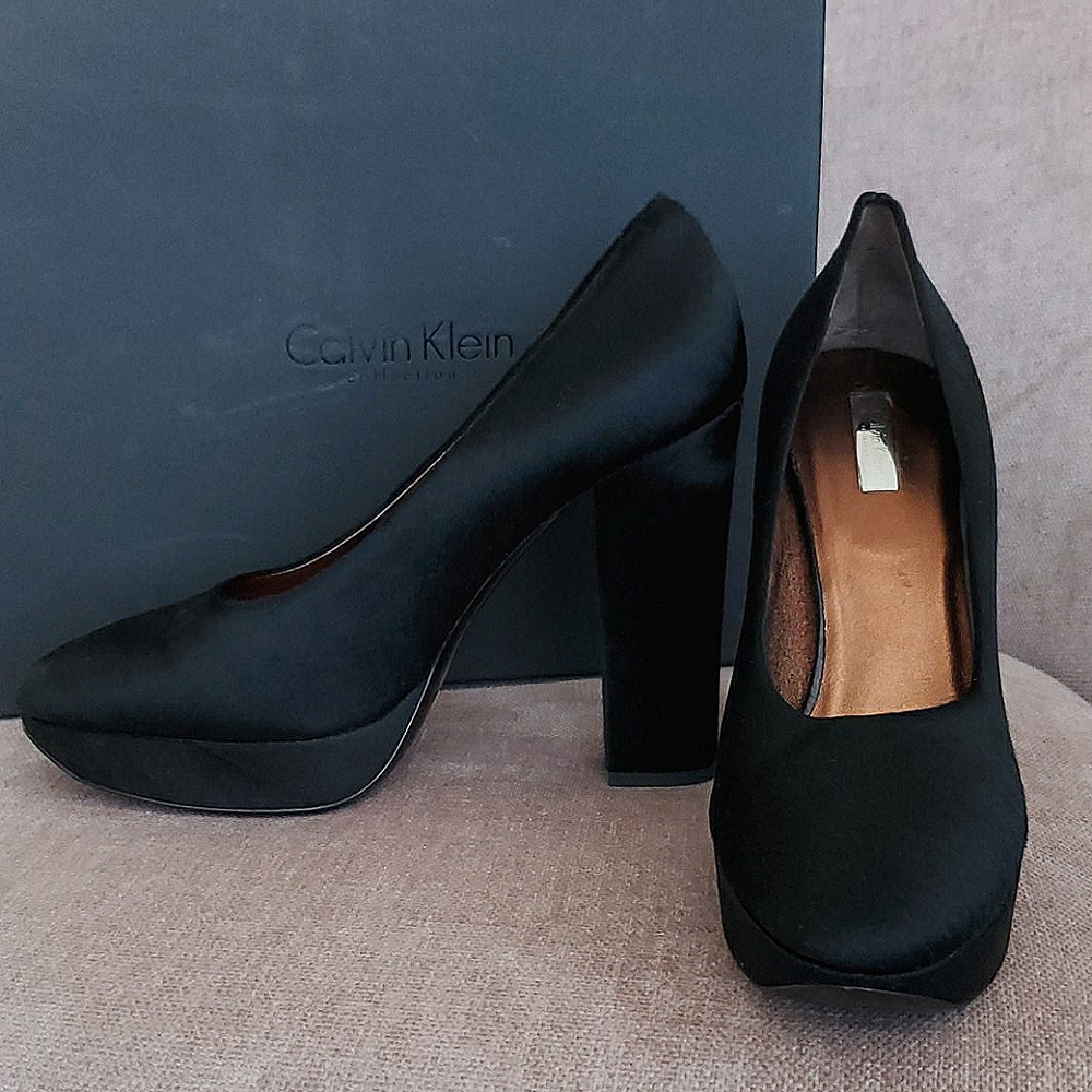 Calvin Klein Collection- Ponyhair platform pumps